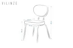 Vilinze Damla Sandalye Tatvan Siyah/Naturel Mutfak Masası Takımı - 70x120 cm