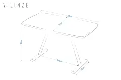 Vilinze Damla Sandalye Tatvan Siyah/Naturel Mutfak Masası Takımı - 70x120 cm