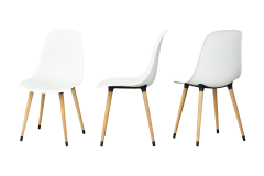 Vilinze Eames Sandalye-Bank Avanos Ahşap Mdf Mutfak Masası Takımı - 70x120 Cm Naturel