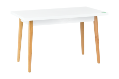 Vilinze Eames Sandalye-Bank Avanos Ahşap Mdf Mutfak Masası Takımı - 70x120 Cm Beyaz/Naturel