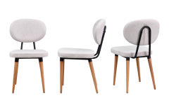 Vilinze Deniz Sandalye Avanos Ahşap Mutfak Masası Takımı - 70x120 Cm Beyaz - Naturel