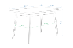 Vilinze Ege Sandalye Avanos Ahşap Mutfak Masası Takımı - 70x120 Cm Beyaz - Naturel