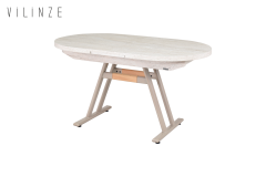 Vilinze Elvan Sandalye Afyon Mutfak Masası Takımı - 80x140 cm 4 Adet - Traverten