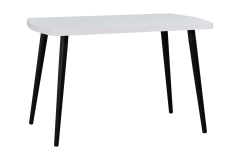 Vilinze Deniz Sandalye Argos Ahşap Mutfak Masası Takımı - 70x120 Cm Beyaz - Beyaz/Siyah