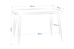 Deniz Sandalye Argos Ahşap Mutfak Masası Takımı - 70x120 Cm Gri - Beyaz/Siyah