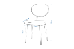 Deniz Sandalye Argos Ahşap Mutfak Masası Takımı - 70x120 Cm Gri - Beyaz/Siyah