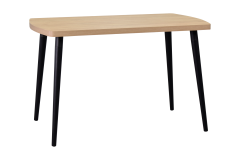 Vilinze Deniz Sandalye Argos Ahşap Mutfak Masası Takımı - 70x120 Cm Beyaz - Naturel/Siyah