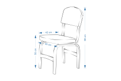 Vilinze Ege Sandalye Avanos Yuvarlak Ahşap Mutfak Masası Takımı - 90x90 Cm Gri - Naturel
