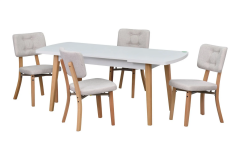 Vilinze Mir Sandalye Aras Mutfak Masası Takımı - 80x140 cm