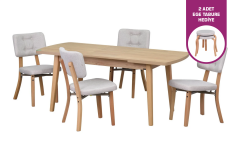 Vilinze Mir Sandalye Aras Mutfak Masası Takımı - 80x140 cm