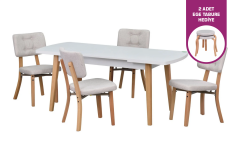 Vilinze Mir Sandalye Aras Mutfak Masası Takımı - 80x140 cm