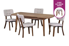 Vilinze Mir Sandalye Aras Mutfak Masası Takımı - 80x140 cm