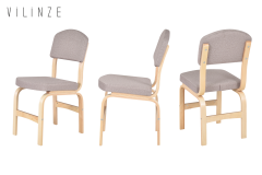 Vilinze Ege Ahşap Ayak Sandalye Naturel - Kahverengi