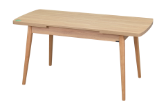 Vilinze Ege Sandalye Avanos Ahşap Açılır Mutfak Masası Takımı - 70x120+30 cm Gri - Naturel