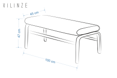 Vilinze Peri Ahşap Ayak Sırtsız Bank