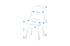 Vilinze Eames Sandalye Avanos Ahşap Naturel Mutfak Masası Takımı - 70x120 cm