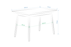 Vilinze Eames Sandalye Avanos Ahşap Naturel Mutfak Masası Takımı - 70x120 cm