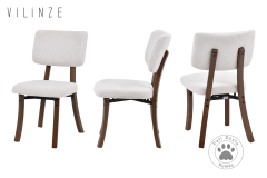 Vilinze Mir Ahşap Sandalye Aras Ahşap Traverten Mutfak Masası Takımı - 80x140 cm