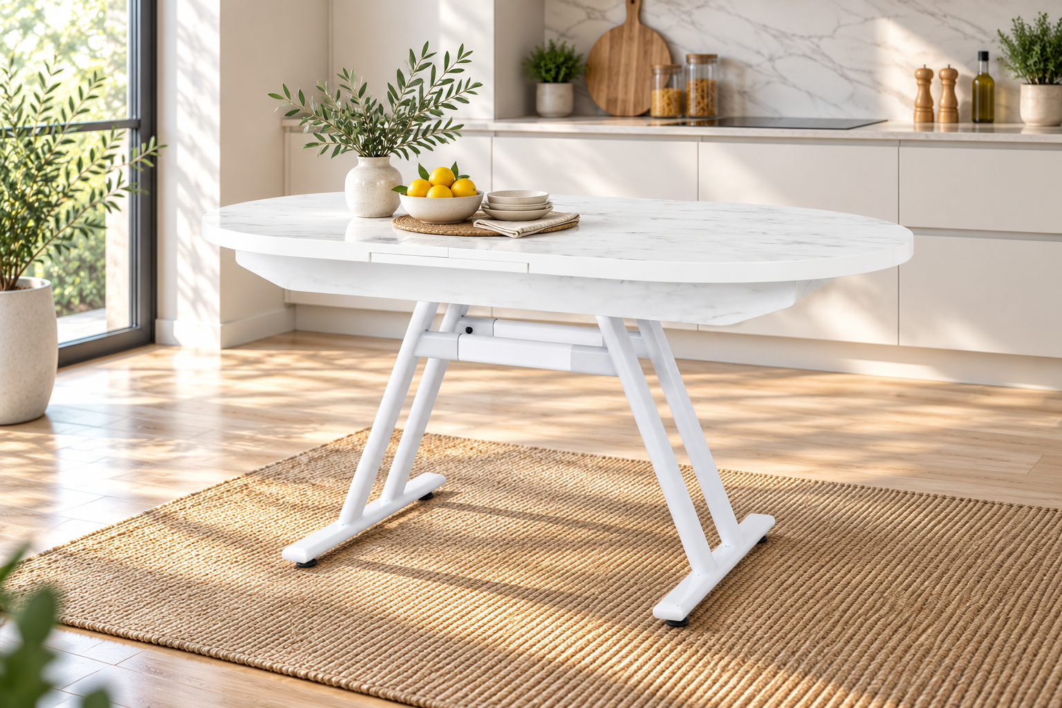 Vilinze Afyon Açılır Yemek Masası - 80x140 cm