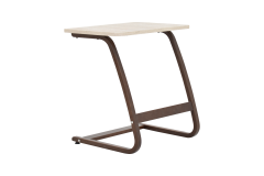 Ergo Çok Amaçlı Ahşap Yatay C Sehpa 60x40 cm Kestane - Traverten