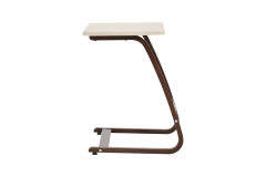 Ergo Çok Amaçlı Ahşap Yatay C Sehpa 60x40 cm Kestane - Traverten