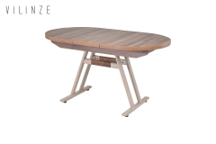 Vilinze Elvan Sandalye Afyon Mutfak Masası Takımı - 80x140 cm 6 Adet - Vizon