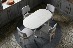 Vilinze Elvan Sandalye Afyon Mutfak Masası Takımı - 80x140 cm