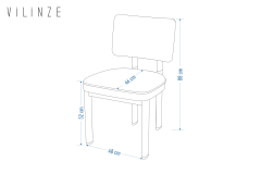 Vilinze Elvan Sandalye Afyon Mutfak Masası Takımı - 80x140 cm