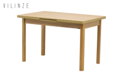 Vilinze Fırat Ahşap Yemek Masası - 80x120cm (80x150cm) Naturel - Naturel