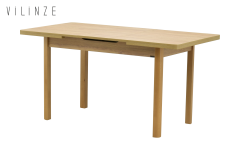 Vilinze Fırat Ahşap Yemek Masası - 80x120cm (80x150cm) Naturel - Naturel