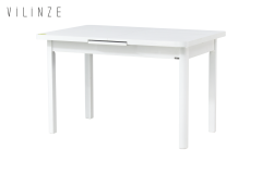 Vilinze Fırat Ahşap Yemek Masası - 80x120cm (80x150cm) Beyaz - Beyaz