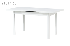 Vilinze Fırat Ahşap Yemek Masası - 80x120cm (80x150cm) Beyaz - Beyaz