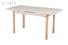Vilinze Fırat Ahşap Yemek Masası - 80x120cm (80x150cm) Naturel - Traverten