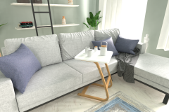 Vilinze Ergo Çok Amaçlı Ahşap C Sehpa 45x45 cm