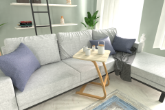 Ergo Çok Amaçlı Ahşap C Sehpa 45x45 cm