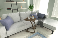 Vilinze Ergo Çok Amaçlı Ahşap C Sehpa 45x45 cm