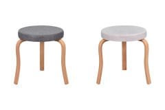 Vilinze Ege Naturel Ahşap Ayak İstiflenebilir Mutfak-Balkon Taburesi 4 Adet - Karışık 2