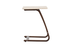 Vilinze Ergo Çok Amaçlı Ahşap C Sehpa 45x45 cm Kestane - Traverten