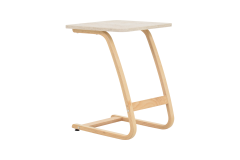 Ergo Çok Amaçlı Ahşap C Sehpa 45x45 cm Naturel - Traverten