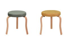 Vilinze Ege Naturel Ahşap Ayak İstiflenebilir Mutfak-Balkon Taburesi 4 Adet - Karışık 5