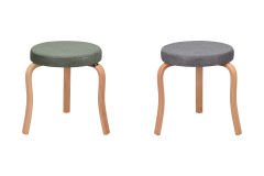 Ege Naturel Ahşap Ayak İstiflenebilir Mutfak-Balkon Taburesi 4 Adet - Karışık 7