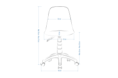 Vilinze Eames Çalışma Koltuğu Tekerlekli Ofis Sandalyesi Siyah - Beyaz
