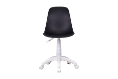 Vilinze Eames Çalışma Koltuğu Tekerlekli Ofis Sandalyesi Beyaz - Siyah