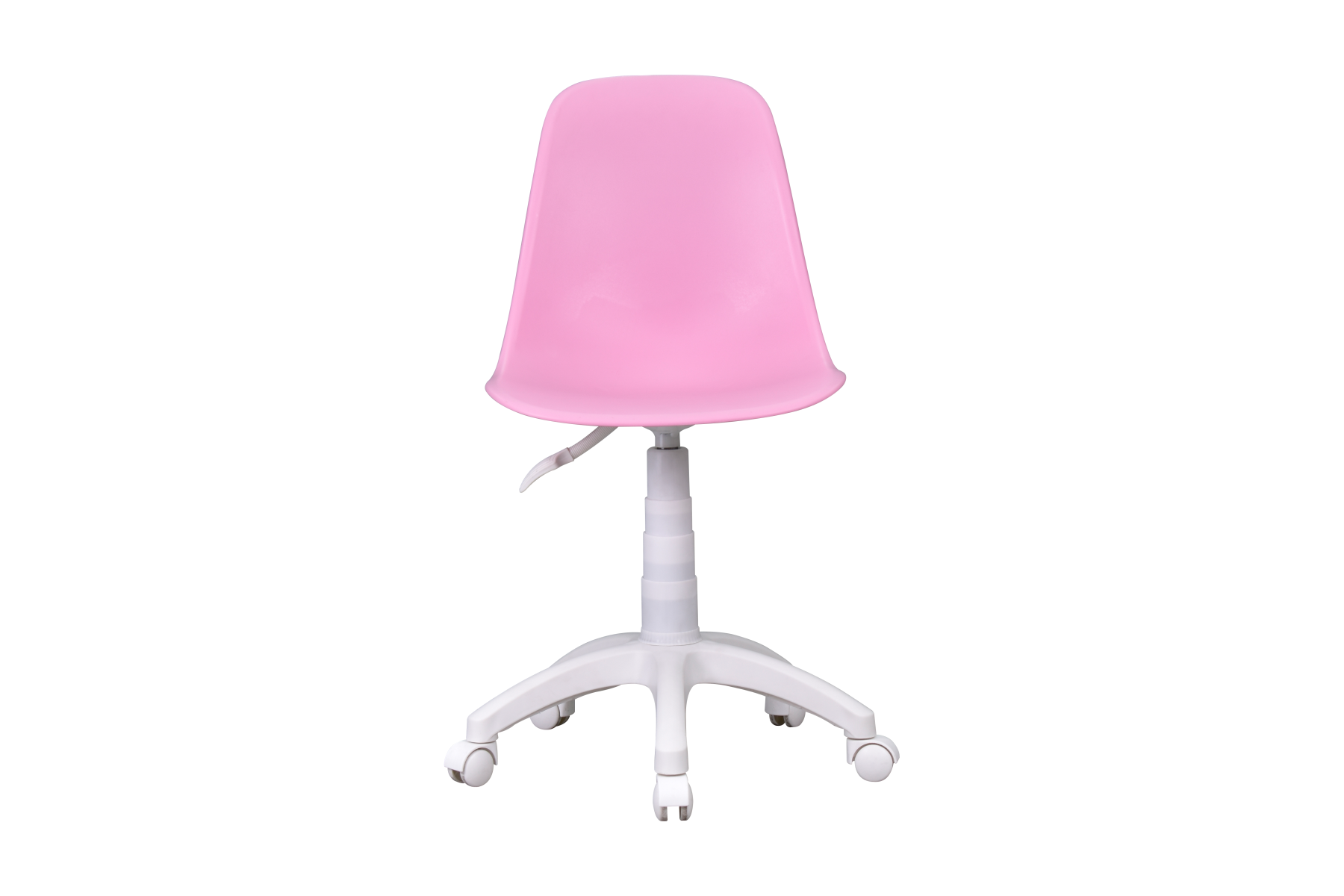 Vilinze Eames Çalışma Koltuğu Tekerlekli Ofis Sandalyesi Beyaz - Pembe