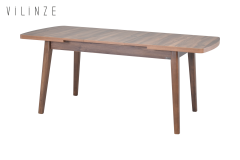 Vilinze Mir Ahşap Sandalye Aras Ahşap Mutfak Masası Takımı - 80x140 cm