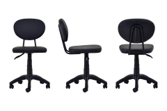 Vilinze Deniz Çalışma Koltuğu Tekerlekli Ofis Sandalyesi Siyah - Deri Siyah