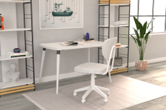 Vilinze Deniz Çalışma Koltuğu Tekerlekli Ofis Sandalyesi Beyaz - Teddy Beyaz