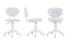 Vilinze Deniz Çalışma Koltuğu Tekerlekli Ofis Sandalyesi Beyaz - Teddy Beyaz