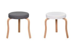 Vilinze Ege Teddy Naturel Ahşap Ayak İstiflenebilir Mutfak-Balkon Taburesi 4 Adet - Karışık 1