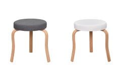 Vilinze Ege Teddy Naturel Ahşap Ayak İstiflenebilir Mutfak-Balkon Taburesi 6 Adet - Karışık 1